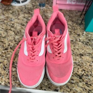 Vans Pink and White Sneakers with Modern Silhouette